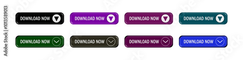 now download button as vector element graphic of website or application illustration isolated on white background