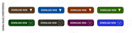 now download button as vector element graphic of website or application illustration isolated on white background