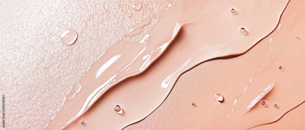 Fototapeta premium A close up of a cream colored surface with a thin layer of water on top