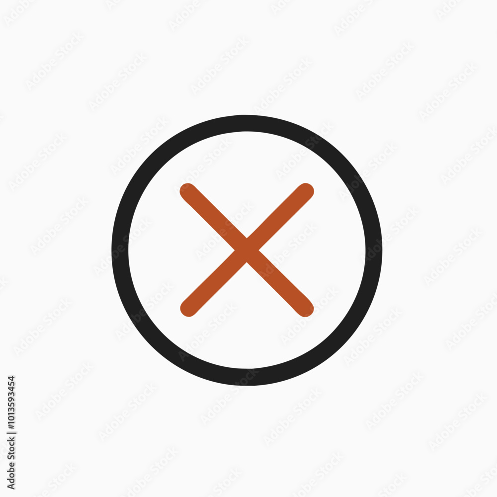 Fototapeta premium red Cross Symbol Inside a Circular Outline