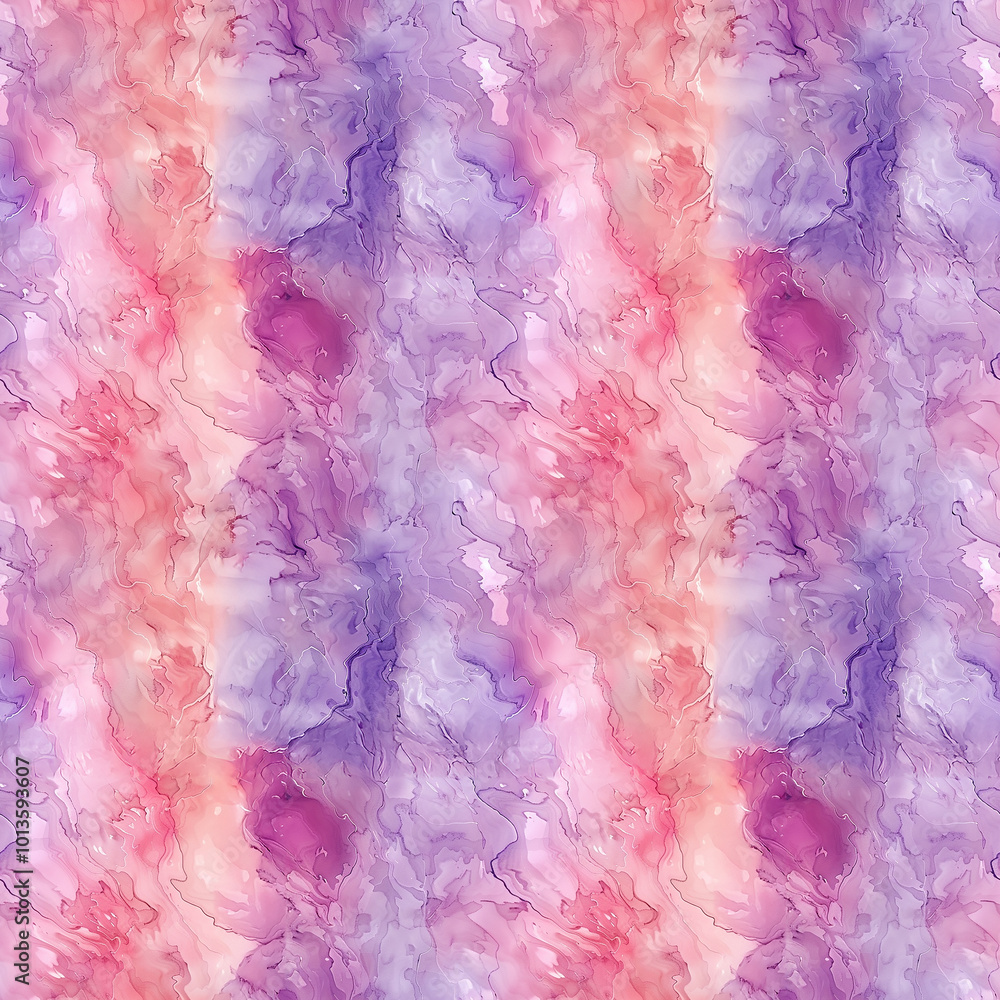 Dreamy abstract watercolor pattern with soft hues in shades of pink and purple tones
