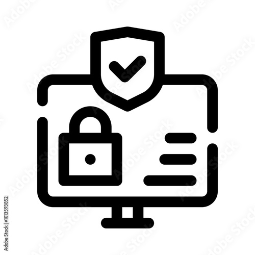 Online Security line icon