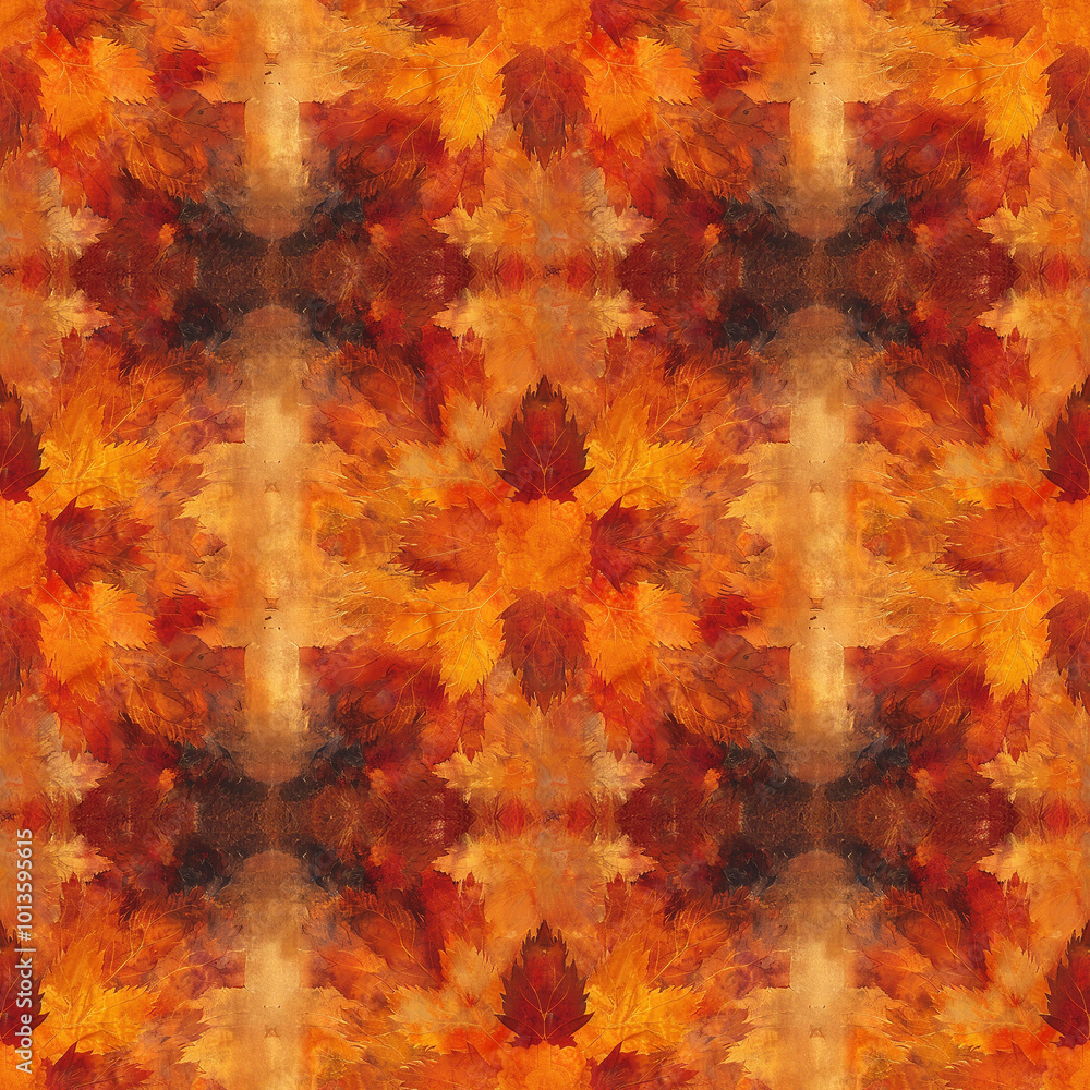 Vibrant autumn patterns with a blend of fiery orange and rich red hues Vibrant autumn patterns with a blend of fiery orange and rich red hues