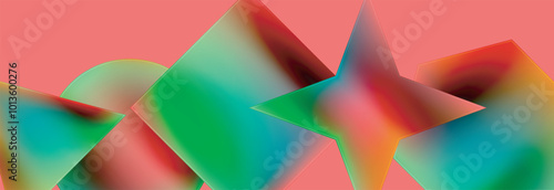 Fluid color geometric shapes abstract background. Vector Illustration For Wallpaper, Banner, Background, Card, Book Illustration, landing page