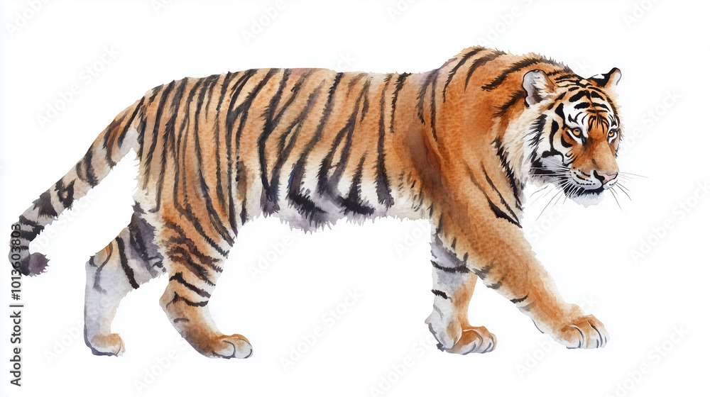 Fototapeta premium tiger isolated on white background