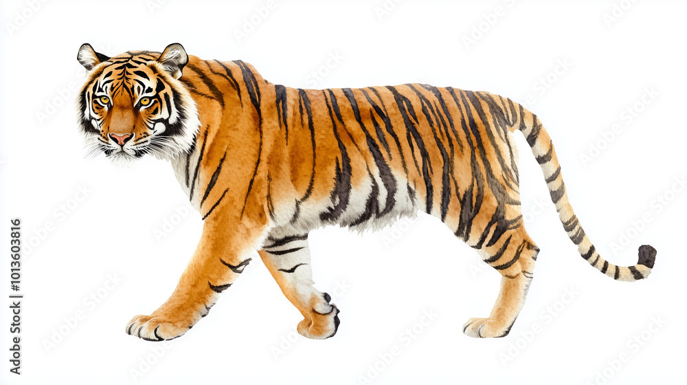 Obraz premium tiger isolated on white background