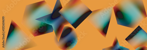 Fluid color geometric shapes abstract background. Vector Illustration For Wallpaper, Banner, Background, Card, Book Illustration, landing page