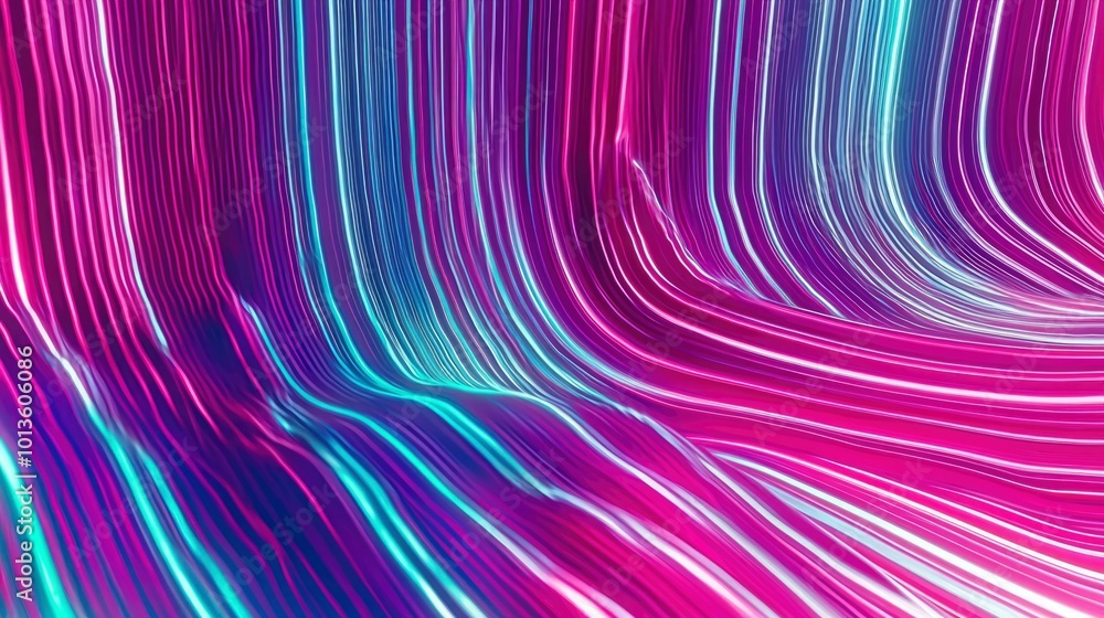 Abstract Wavy Lines in Vibrant Pink and Blue Hues Abstract Wavy Lines in Vibrant Pink and Blue Hues