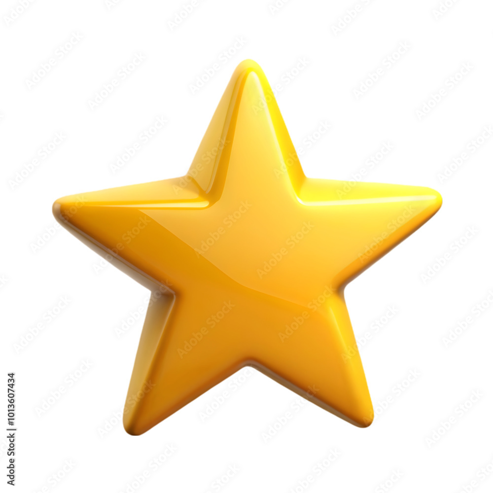Yellow star 3d isolated on transparent background Yellow star 3d isolated on transparent background