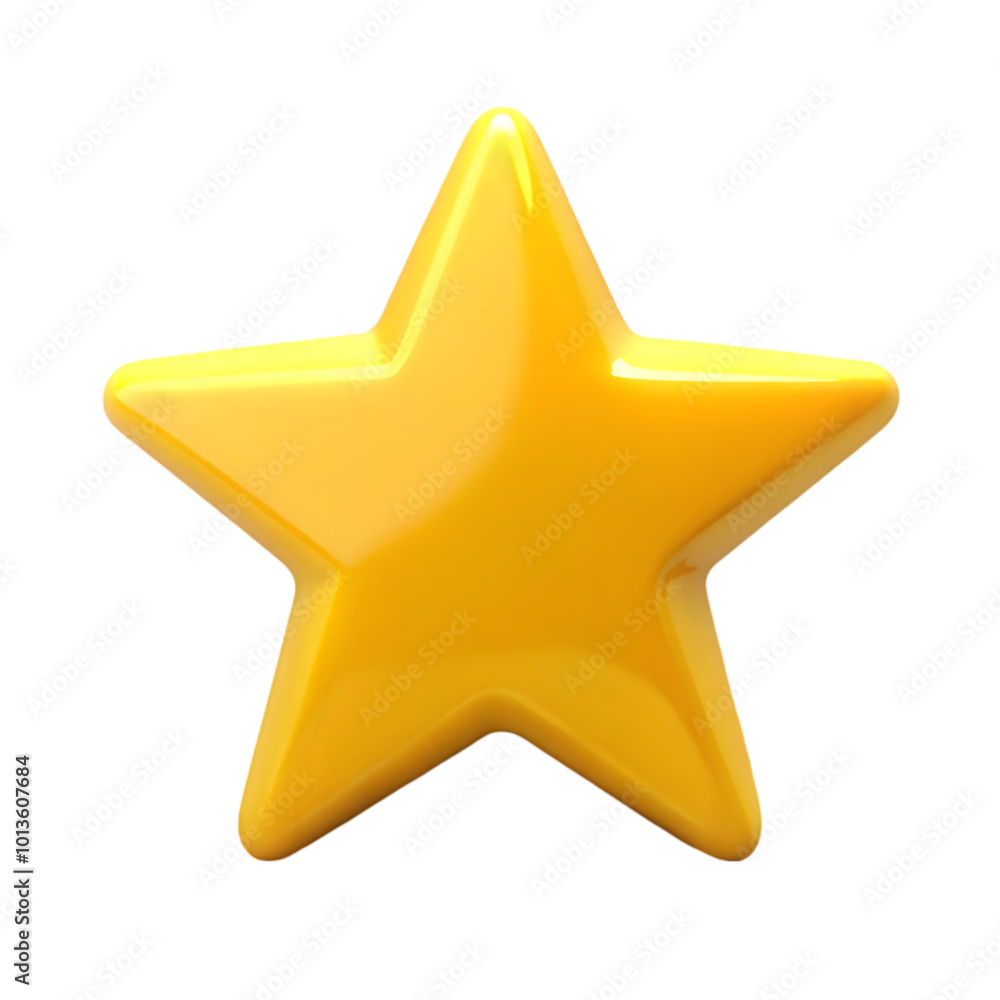 Yellow star 3d isolated on transparent background Yellow star 3d isolated on transparent background