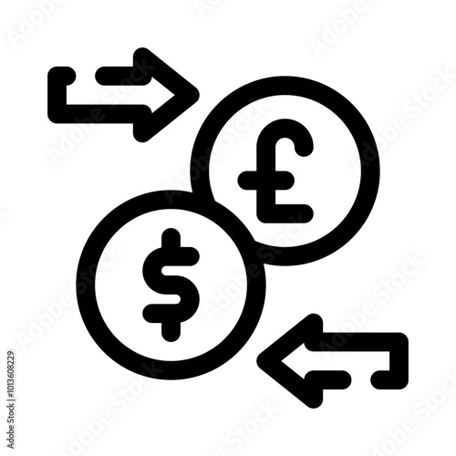 Currency Exchange line icon