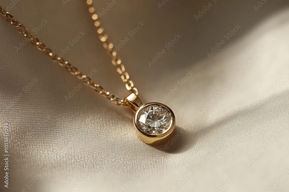 Gold chain with diamond pendant. Perfect for jewelry, luxury, and fashion photography. Gold chain with diamond pendant. Perfect for jewelry, luxury, and fashion photography.