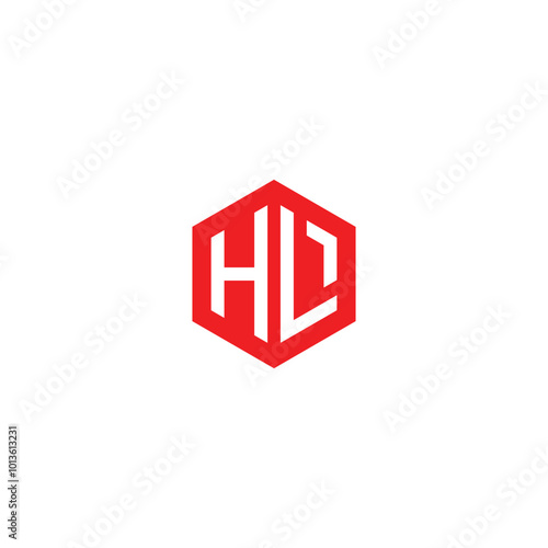 Minimalist Hexagonal HL Lettermark Logo