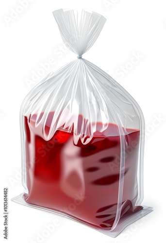 A blood bag on a white background photo