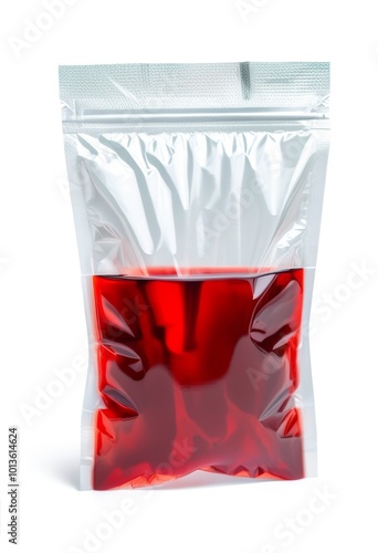 A blood bag on a white background photo