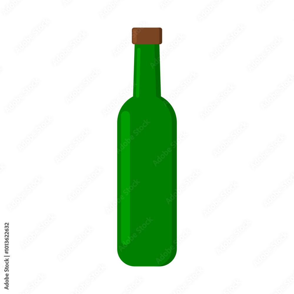 green bottle. drink bottle. vector illustration green bottle. drink bottle. vector illustration