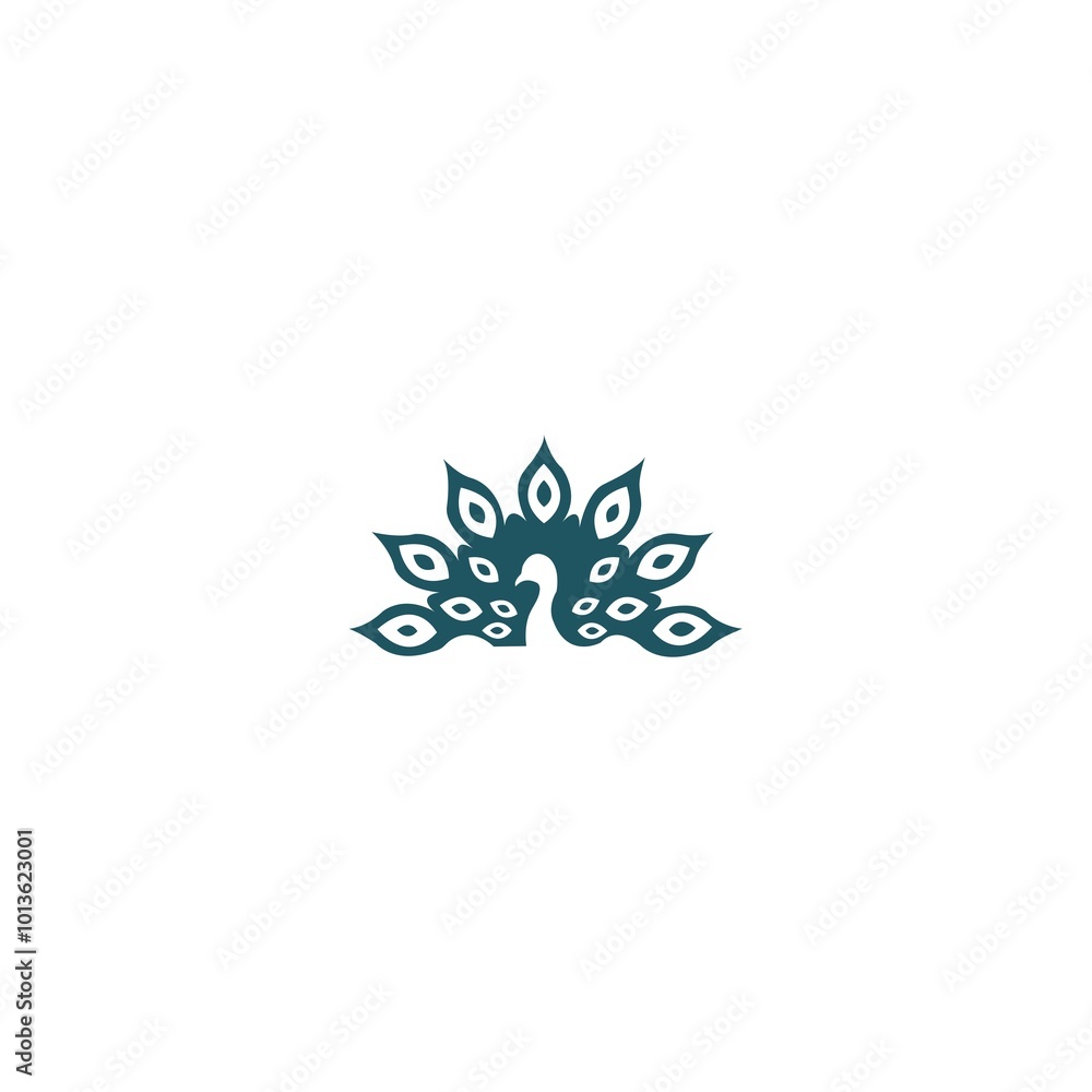 Obraz premium Peacock bird vector logo template design