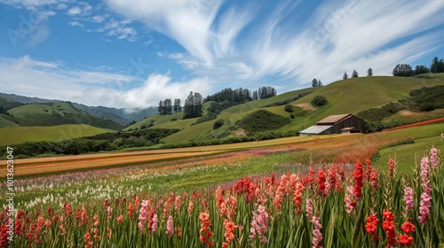 photo of beautiful meadow with flowers