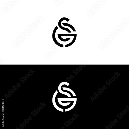 Circle s vector logo template design
