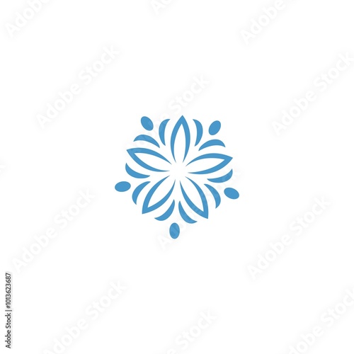 Mandala leaf logo modern illustration