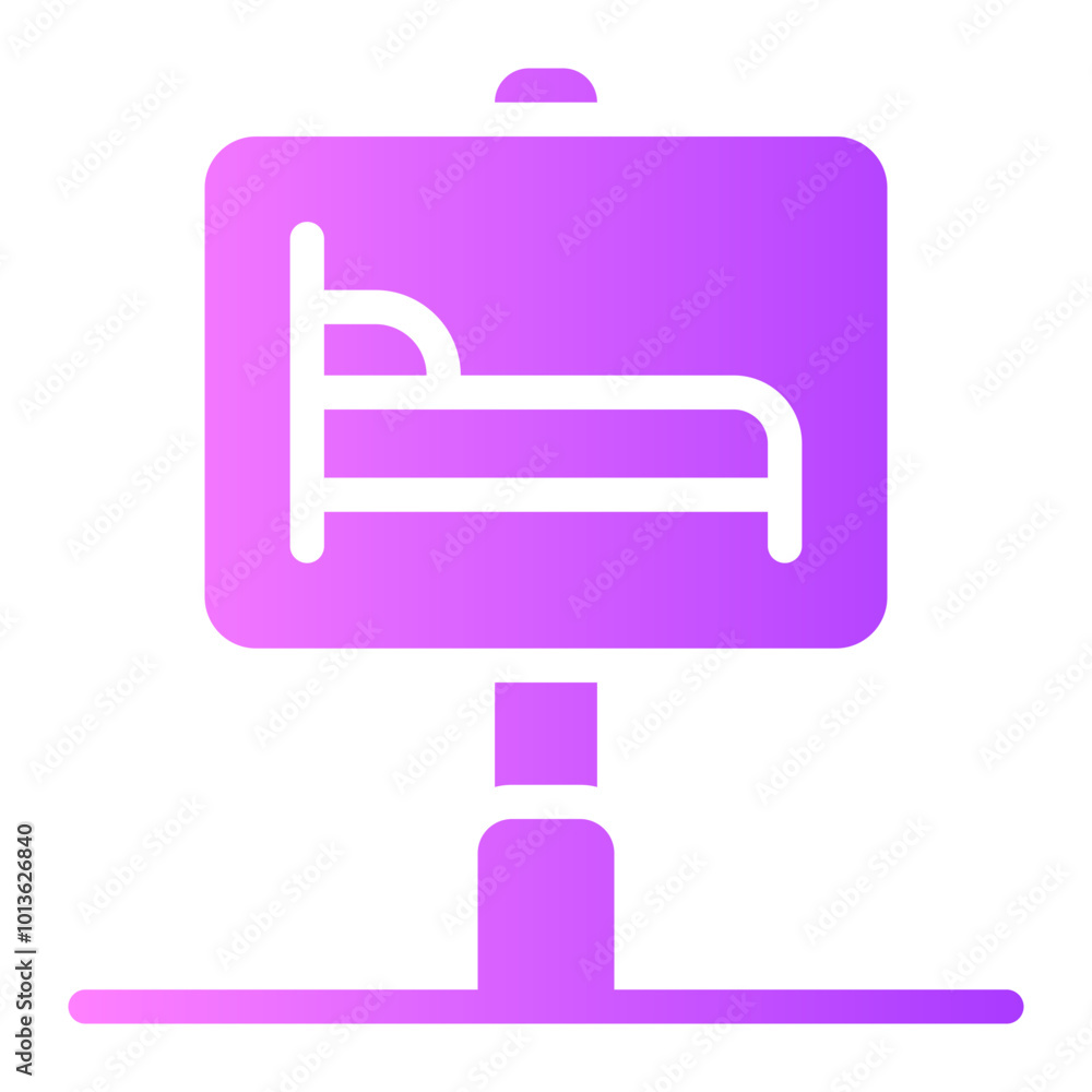 hotel sign gradient icon hotel sign gradient icon