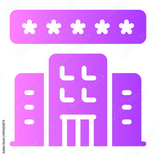 hotel gradient icon