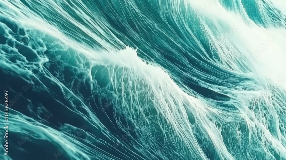 Close-up Abstract of Foamy Ocean Waves with Whitecaps Close-up Abstract of Foamy Ocean Waves with Whitecaps