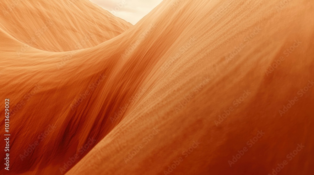 Close-up of Sand Dunes in a Desert Landscape Close-up of Sand Dunes in a Desert Landscape