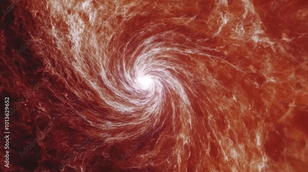 Fototapeta premium A Spiraling Cosmic Vortex with Glowing White Light at its Center