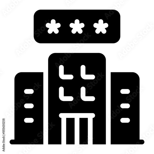 hotel glyph icon