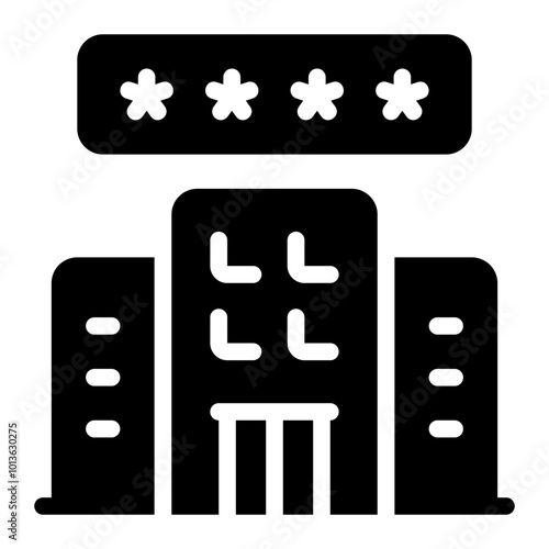 hotel glyph icon