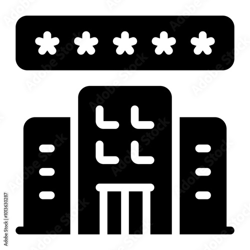 hotel glyph icon