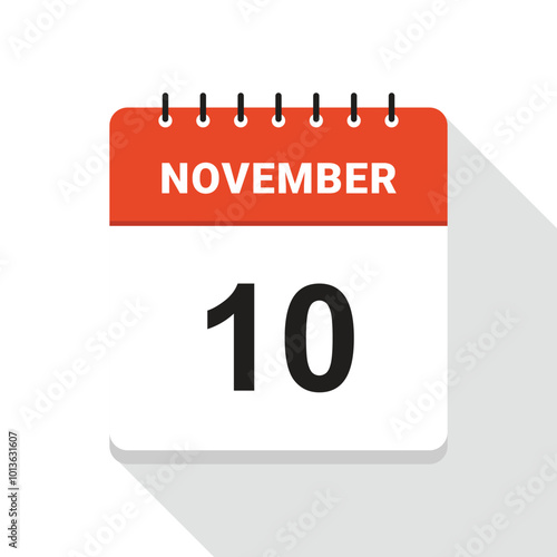 November 10 Calendar Date icon