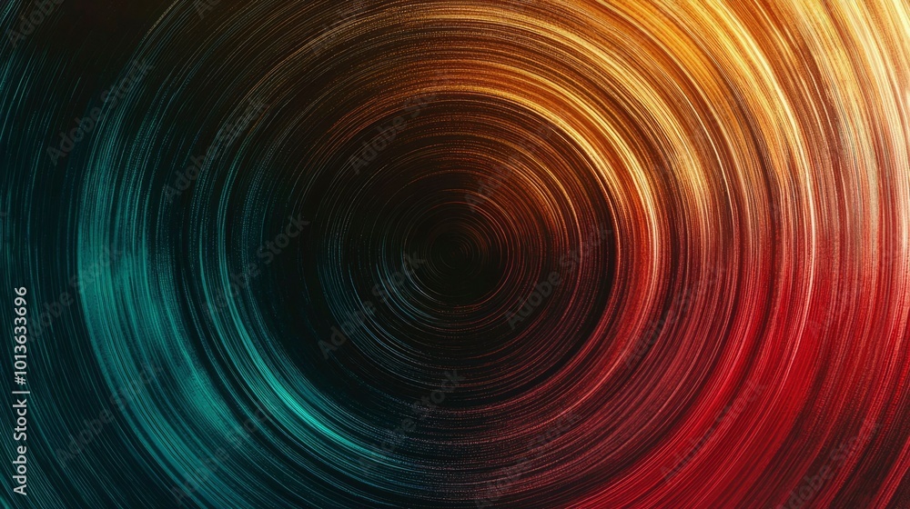 Abstract Swirling Pattern with Multicolored Lines and a Dark Center Abstract Swirling Pattern with Multicolored Lines and a Dark Center