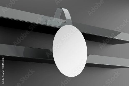 Blank Round Wobbler Mockup While and Empty - 3D Illustration Render