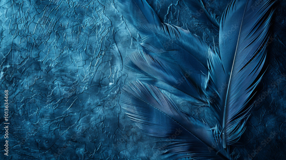 custom made wallpaper toronto digitalA blue background with feathers on it