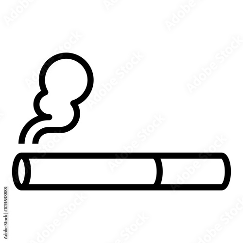 cigarette line icon.
