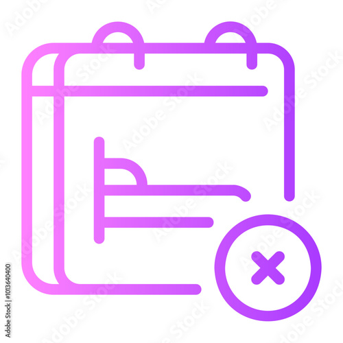 cancel booking gradient icon
