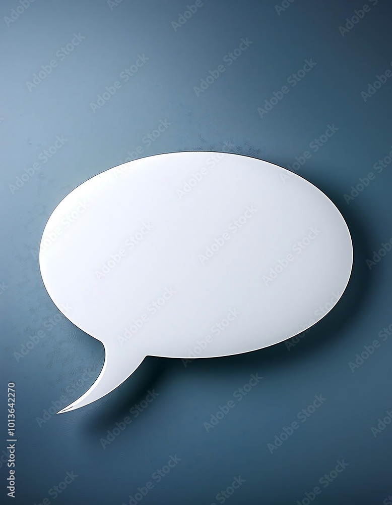 A blank white message bubble with copy space represents the potential for communication and connection in the digital world. A blank white message bubble with copy space represents the potential for communication and connection in the digital world.