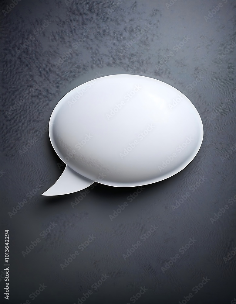 A blank white message bubble with copy space represents the potential for communication and connection in the digital world. A blank white message bubble with copy space represents the potential for communication and connection in the digital world.