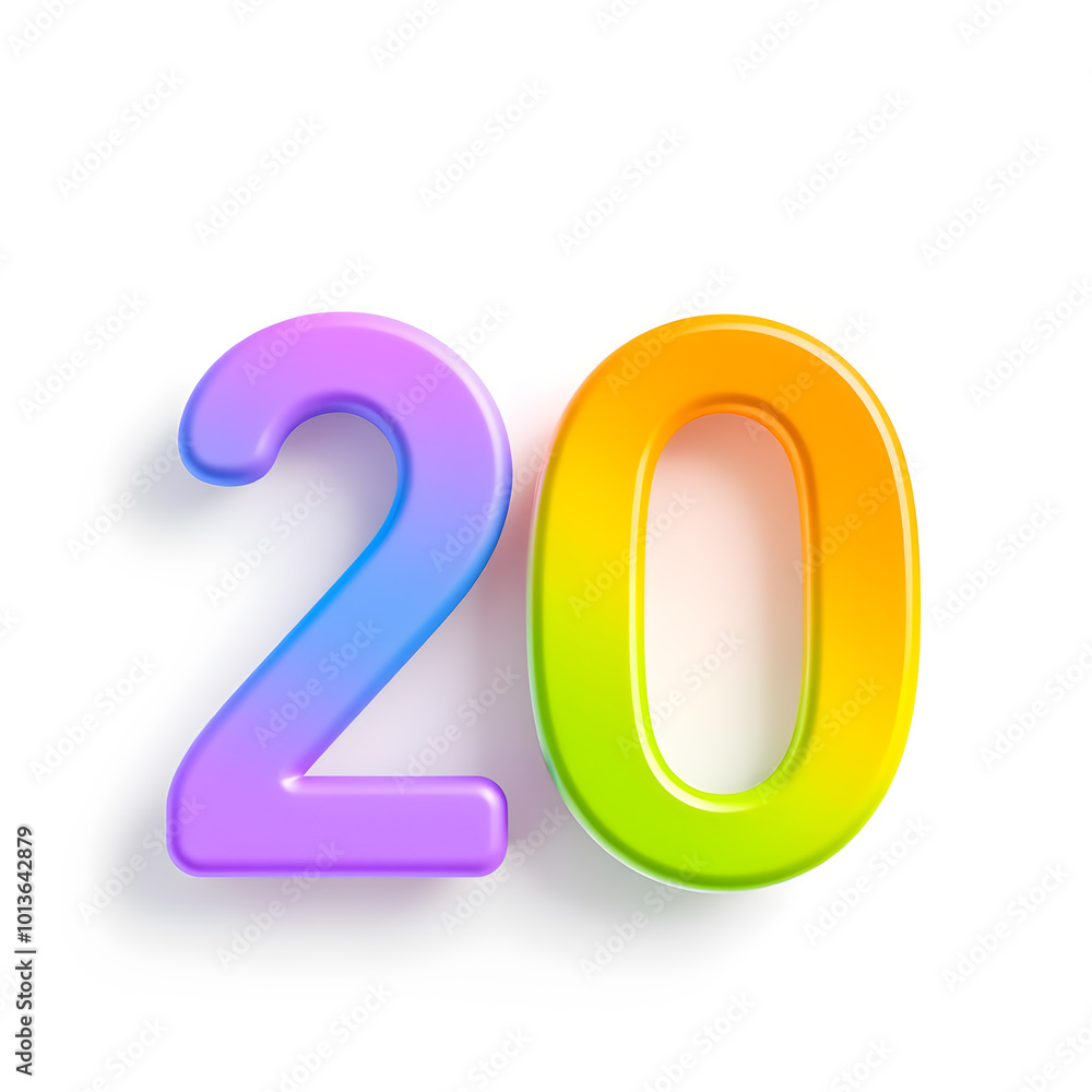 3D icon, number 1, white background, smooth textures, vibrant colors. Generative AI 3D icon, number 1, white background, smooth textures, vibrant colors. Generative AI