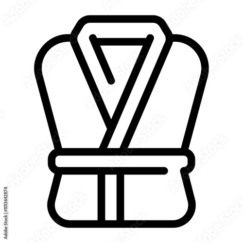 bath robe line icon
