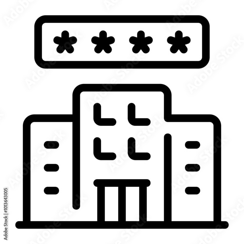 hotel line icon