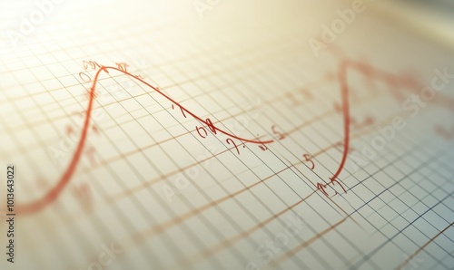 Red line graph on grid paper.