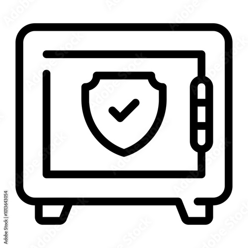 safebox line icon