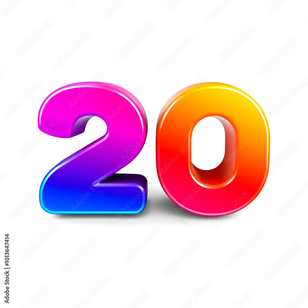 3D icon, number 1, white background, smooth textures, vibrant colors. Generative AI 3D icon, number 1, white background, smooth textures, vibrant colors. Generative AI