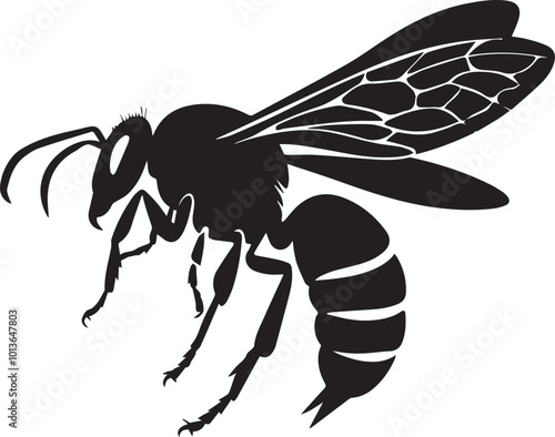 vector silhouette of a hornet Art & Illustration