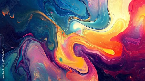 Vibrant Multicolor Abstract Design, AI-generated elements, modern aesthetics, dynamic composition, digital artwork, immersive visual experience