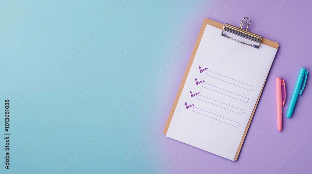 Checklist Clipboard Icon on Purple Background, vibrant 3D rendering of a clipboard symbol featuring a checklist, ideal for task management and organization themes. Checklist Clipboard Icon on Purple Background, vibrant 3D rendering of a clipboard symbol featuring a checklist, ideal for task management and organization themes.