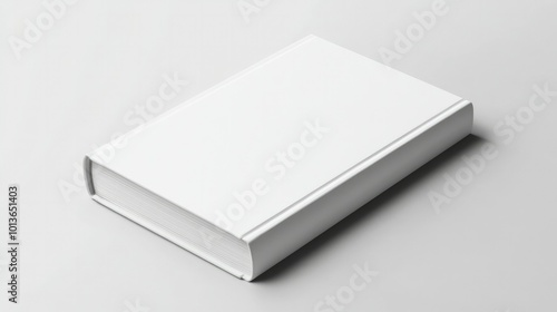 A white mockup of a book cover on a plain background, ideal for showcasing book design concepts or publishing projects.